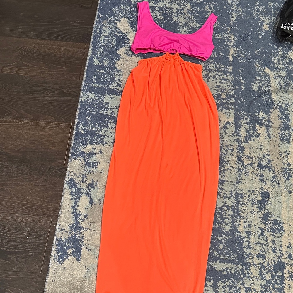 Fashion Nova Pink and Orange Ensemble